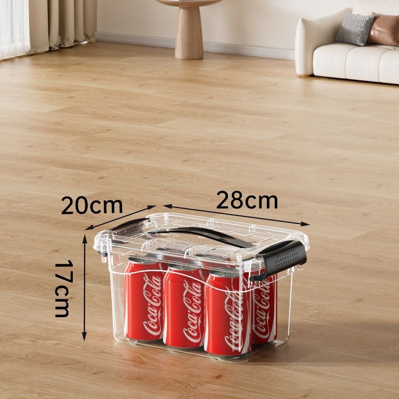 Prozirni plastični spremnik za pohranu od polipropilena za odjeću, bez poklopca, vodootporan, kapacitet 0–5 L