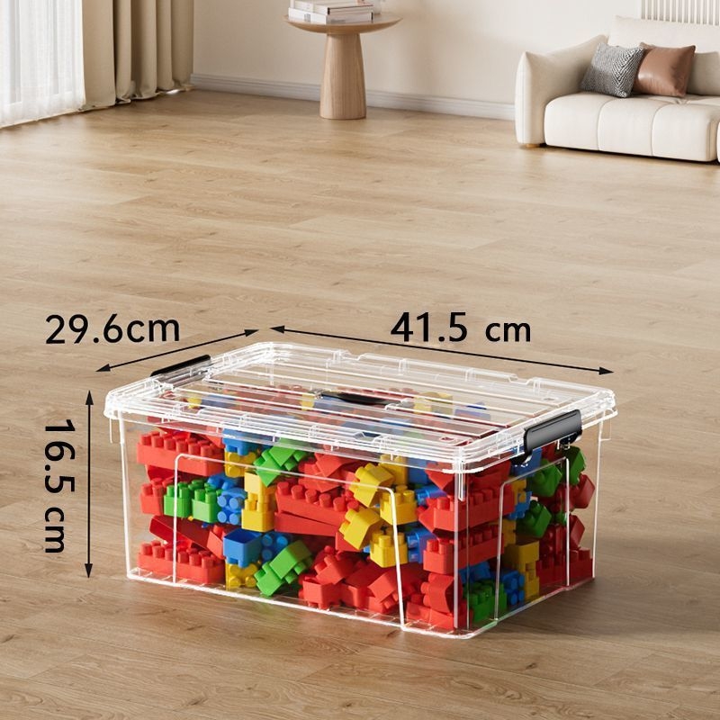 Prozirni plastični spremnik za pohranu od polipropilena za odjeću, bez poklopca, vodootporan, kapacitet 0–5 L