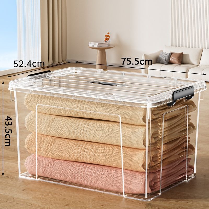 Prozirni plastični spremnik za pohranu od polipropilena za odjeću, bez poklopca, vodootporan, kapacitet 0–5 L