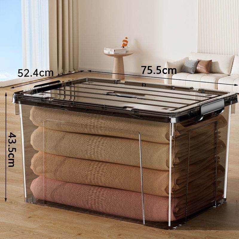 Prozirni plastični spremnik za pohranu od polipropilena za odjeću, bez poklopca, vodootporan, kapacitet 0–5 L