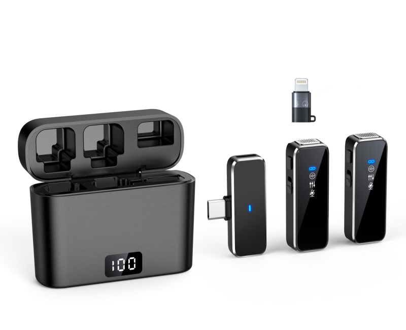 N3 Lavalier μικρόφωνο για ζωντανές μεταδόσεις με εξωτερική κάρτα ήχου | εύρος συχνοτήτων 20Hz-20kHz | SNR ≥70dB | αυτονομία μπαταρίας 6–8h