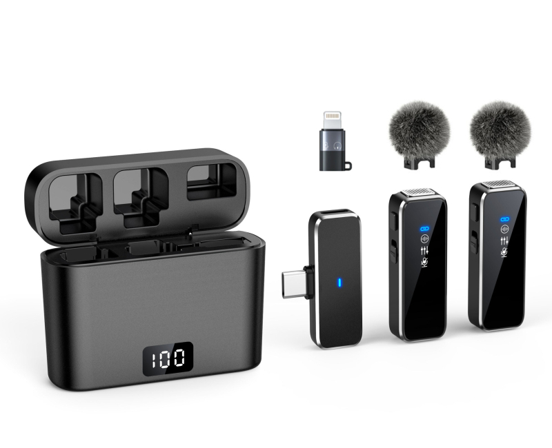 N3 Lavalier μικρόφωνο για ζωντανές μεταδόσεις με εξωτερική κάρτα ήχου | εύρος συχνοτήτων 20Hz-20kHz | SNR ≥70dB | αυτονομία μπαταρίας 6–8h