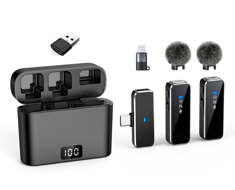 N3 Lavalier μικρόφωνο για ζωντανές μεταδόσεις με εξωτερική κάρτα ήχου | εύρος συχνοτήτων 20Hz-20kHz | SNR ≥70dB | αυτονομία μπαταρίας 6–8h