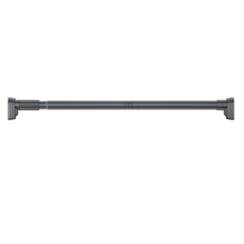 Kingsborough teleskopna šipka za zavjese za tuširanje i suđenje odjeće — nehrđajući čelik + ABS, prilagodljiva, odvojiva, lagan luksuz stil