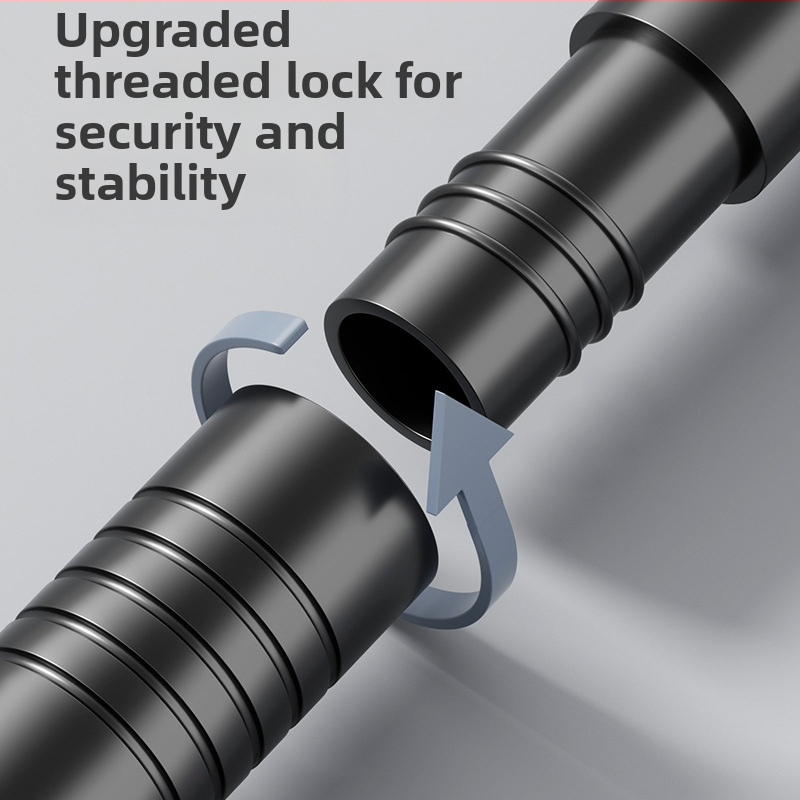 Kingsborough teleskopna šipka za zavjese za tuširanje i suđenje odjeće — nehrđajući čelik + ABS, prilagodljiva, odvojiva, lagan luksuz stil