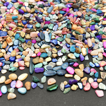 Komadi za nokte od školjaka – prirodna abalonska školjka, biserni materijal, serija Shell, uzorak 18969844106, Snow Glow