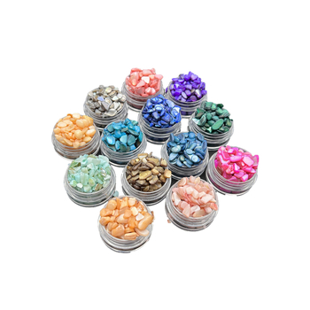 Komadi za nokte od školjaka – prirodna abalonska školjka, biserni materijal, serija Shell, uzorak 18969844106, Snow Glow