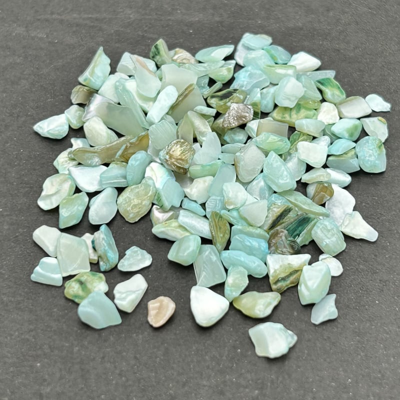 Komadi za nokte od školjaka – prirodna abalonska školjka, biserni materijal, serija Shell, uzorak 18969844106, Snow Glow