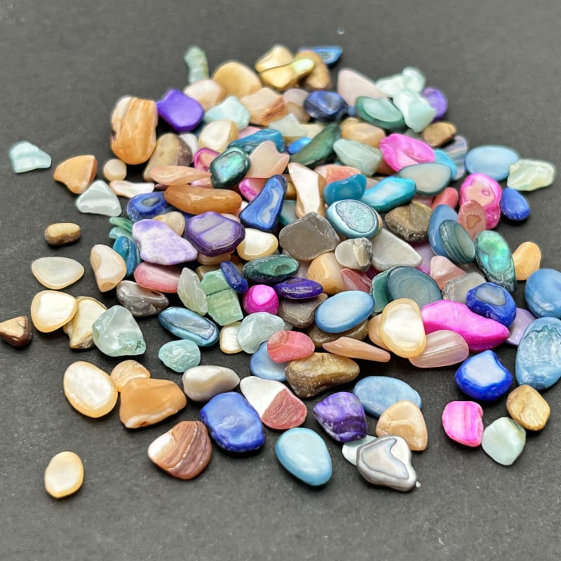 Komadi za nokte od školjaka – prirodna abalonska školjka, biserni materijal, serija Shell, uzorak 18969844106, Snow Glow