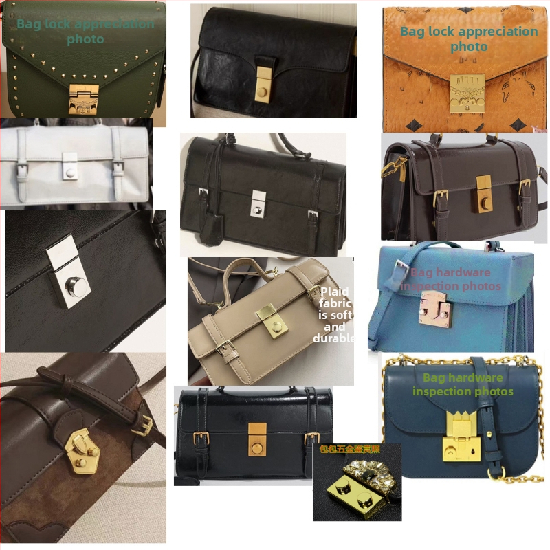 Μεταλλικό κλείσιμο τύπου κουτί για τσάντες – ορθογώνιο σώμα, μοτίβο ημι-κύκλου, κλείσιμο με ένα και δύο κουμπιά και κρυστάλλινες διακοσμήσεις; αξεσουάρ αποσκευών ανθεκτικό στη φθορά, άνοιξη 2024.