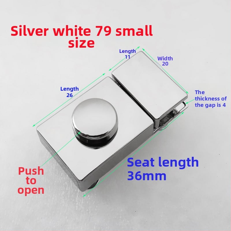 Μεταλλικό κλείσιμο τύπου κουτί για τσάντες – ορθογώνιο σώμα, μοτίβο ημι-κύκλου, κλείσιμο με ένα και δύο κουμπιά και κρυστάλλινες διακοσμήσεις; αξεσουάρ αποσκευών ανθεκτικό στη φθορά, άνοιξη 2024.