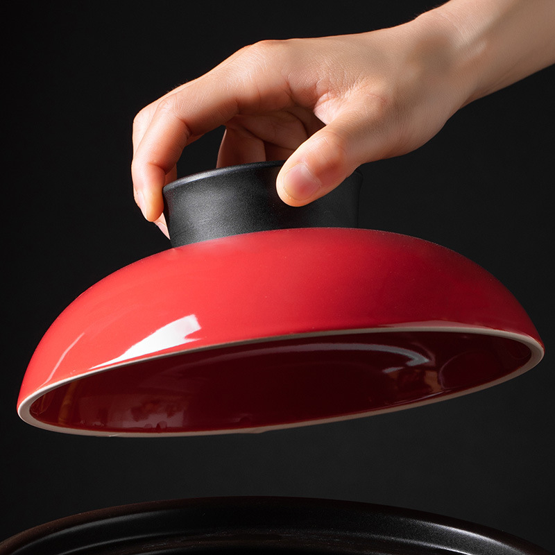 Keramički emajlirani poklop za posude 2,1–3 L, kompatibilan s univerzalnim štednjakom, non-stick površina, pogodan za juhe i glinene lonce