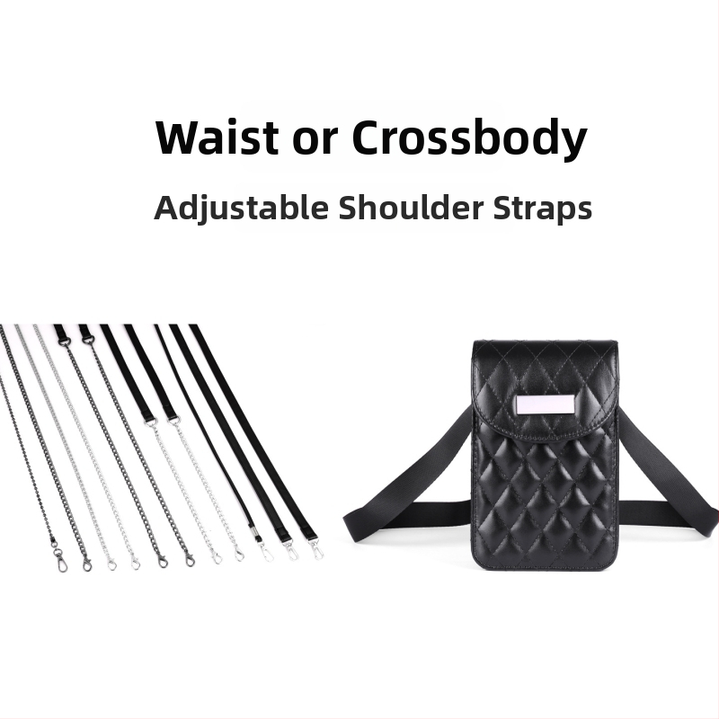 Krosbody torba za rame s lancem, kvilti uzorak, PU materijal, zatvaranje na zip, laminirani unutarnji džep