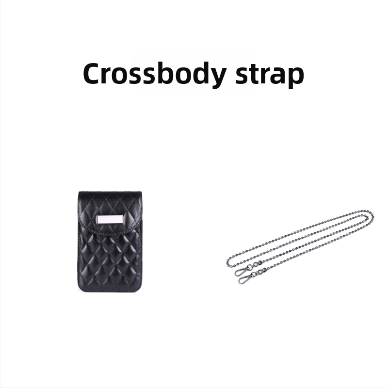 Krosbody torba za rame s lancem, kvilti uzorak, PU materijal, zatvaranje na zip, laminirani unutarnji džep