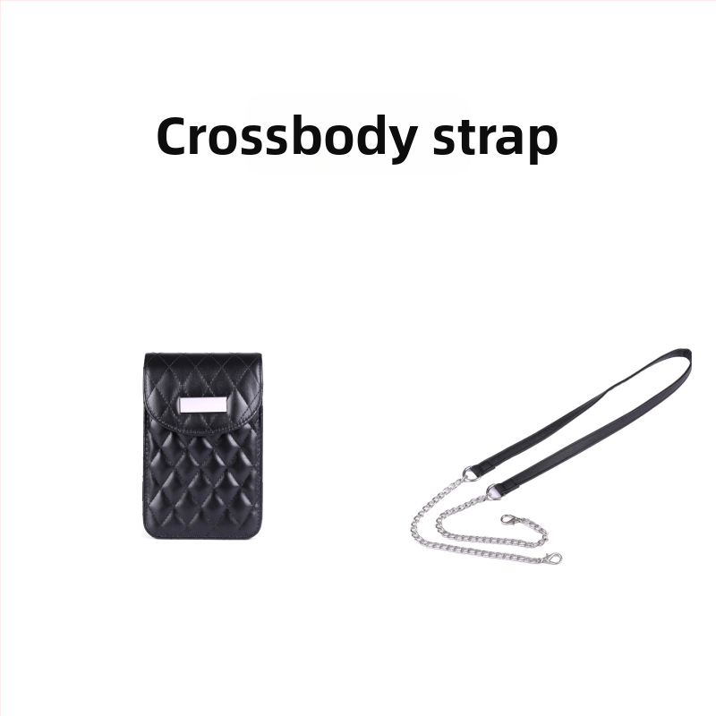 Krosbody torba za rame s lancem, kvilti uzorak, PU materijal, zatvaranje na zip, laminirani unutarnji džep