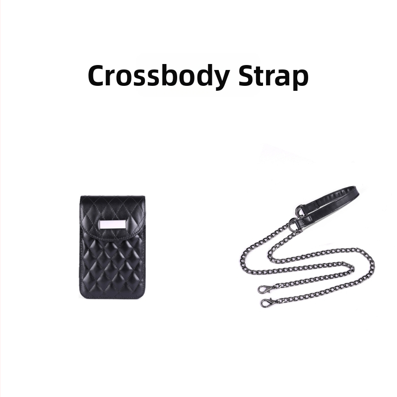 Krosbody torba za rame s lancem, kvilti uzorak, PU materijal, zatvaranje na zip, laminirani unutarnji džep