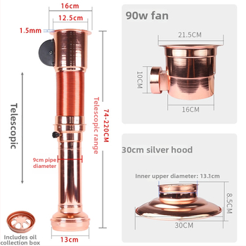 Oprema za ispuštanje dima s korejskim stilom za komercijalne roštilje — Marka Cattle, Porijeklo Weihai, Shandong