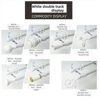 Držač zavjese šipke s debelim dizajnom za Nordic-Roman šipku | Materijal: cinkova legura | Moderni minimalistički stil | Kompatibilan s jednostrukom ili dvostrukom šipkom | Bočni gornji montažni nosač