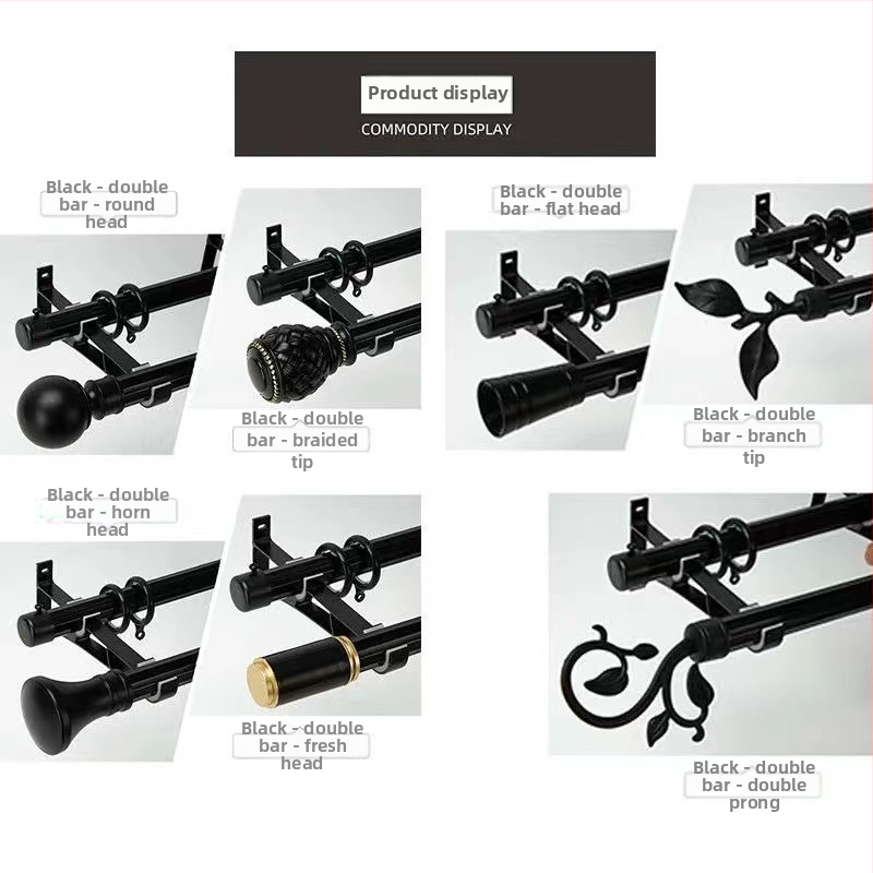 Držač zavjese šipke s debelim dizajnom za Nordic-Roman šipku | Materijal: cinkova legura | Moderni minimalistički stil | Kompatibilan s jednostrukom ili dvostrukom šipkom | Bočni gornji montažni nosač