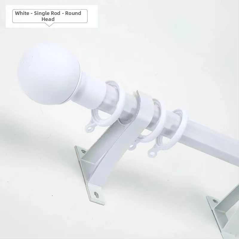 Držač zavjese šipke s debelim dizajnom za Nordic-Roman šipku | Materijal: cinkova legura | Moderni minimalistički stil | Kompatibilan s jednostrukom ili dvostrukom šipkom | Bočni gornji montažni nosač