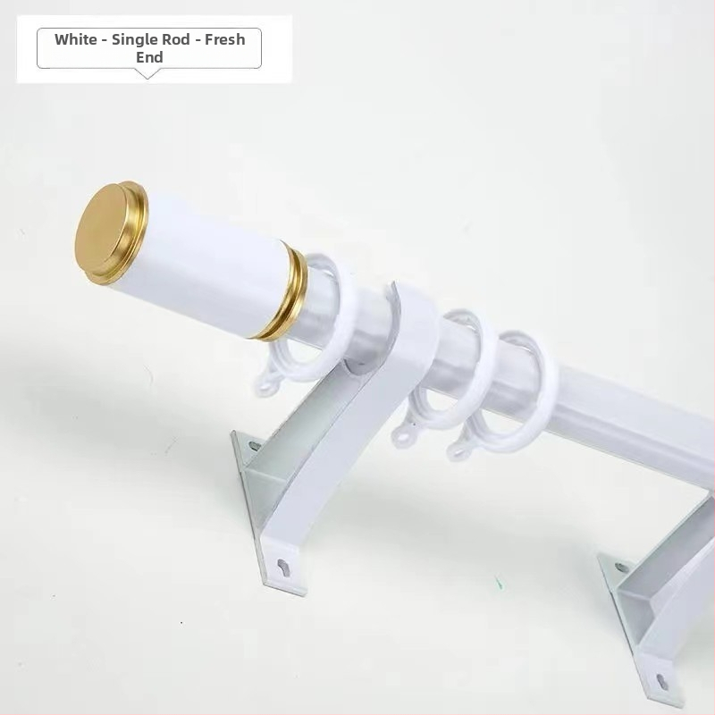 Držač zavjese šipke s debelim dizajnom za Nordic-Roman šipku | Materijal: cinkova legura | Moderni minimalistički stil | Kompatibilan s jednostrukom ili dvostrukom šipkom | Bočni gornji montažni nosač