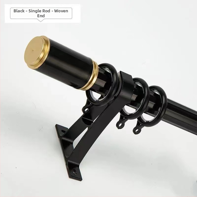 Držač zavjese šipke s debelim dizajnom za Nordic-Roman šipku | Materijal: cinkova legura | Moderni minimalistički stil | Kompatibilan s jednostrukom ili dvostrukom šipkom | Bočni gornji montažni nosač