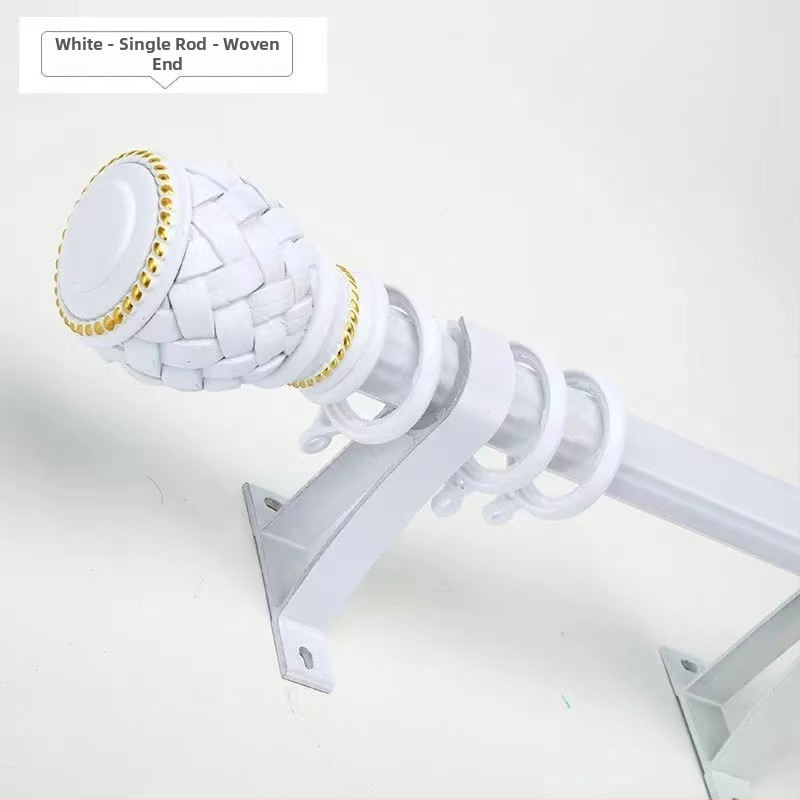 Držač zavjese šipke s debelim dizajnom za Nordic-Roman šipku | Materijal: cinkova legura | Moderni minimalistički stil | Kompatibilan s jednostrukom ili dvostrukom šipkom | Bočni gornji montažni nosač