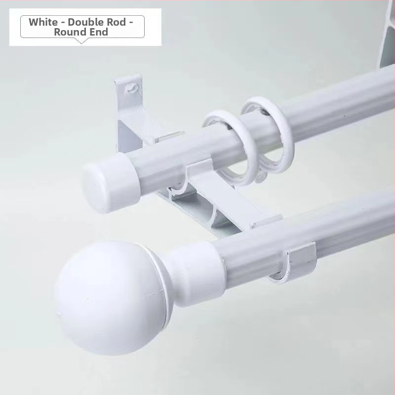 Držač zavjese šipke s debelim dizajnom za Nordic-Roman šipku | Materijal: cinkova legura | Moderni minimalistički stil | Kompatibilan s jednostrukom ili dvostrukom šipkom | Bočni gornji montažni nosač