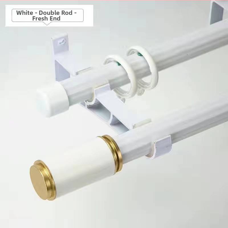 Držač zavjese šipke s debelim dizajnom za Nordic-Roman šipku | Materijal: cinkova legura | Moderni minimalistički stil | Kompatibilan s jednostrukom ili dvostrukom šipkom | Bočni gornji montažni nosač