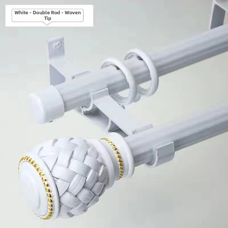 Držač zavjese šipke s debelim dizajnom za Nordic-Roman šipku | Materijal: cinkova legura | Moderni minimalistički stil | Kompatibilan s jednostrukom ili dvostrukom šipkom | Bočni gornji montažni nosač