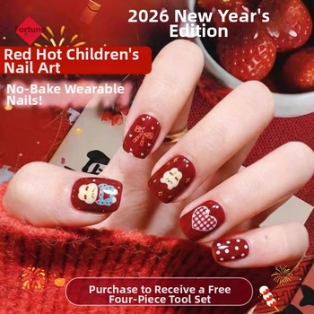 Naljepnice za nokte za djecu – Godina konja 2026, Slatki crtani uzorak za djevojčice, Kod ET-XN479-YXY-RX14-XP