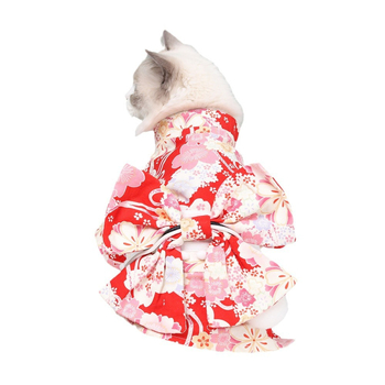 Kimono-stil suknja za mačke i male pse, poliester, za sve sezone