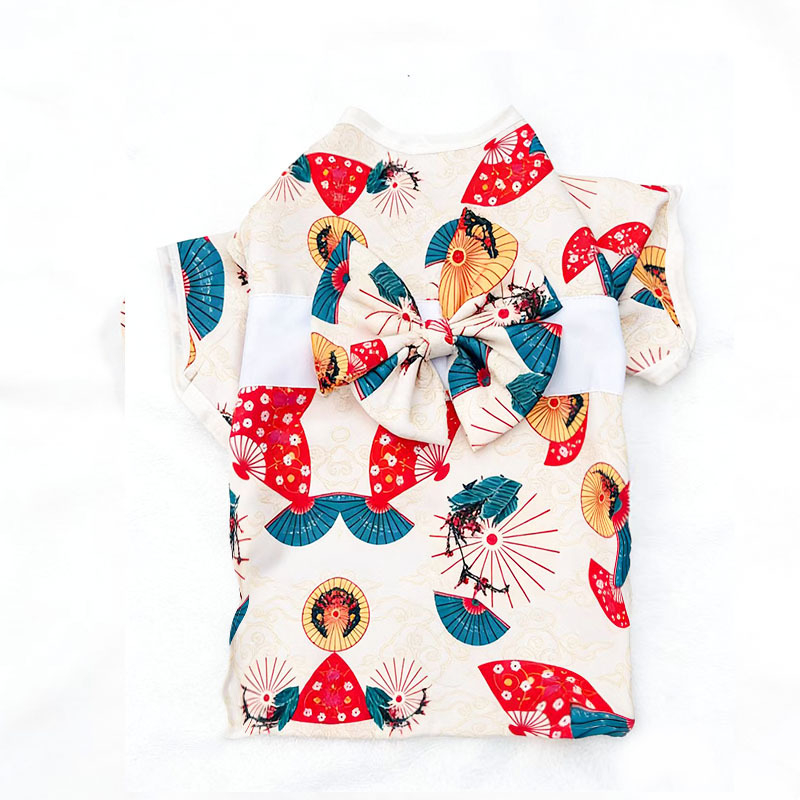 Kimono-stil suknja za mačke i male pse, poliester, za sve sezone