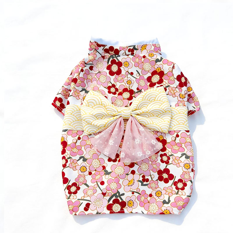 Kimono-stil suknja za mačke i male pse, poliester, za sve sezone