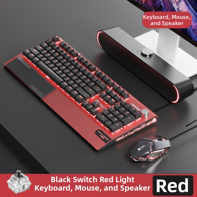 Tastatură mecanică K1000, 104 taste, conectare prin cablu, iluminare RGB, corp metalic, cablu de 1,5 m.