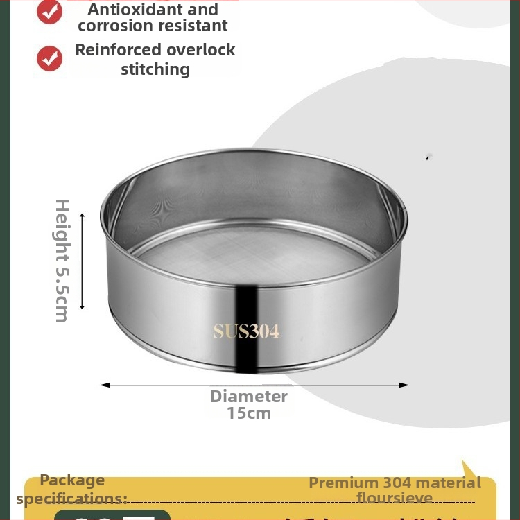 Sitko na múku z 304 nerezovej ocele s ultrajemnou sieťkou 40/60 na pečenie