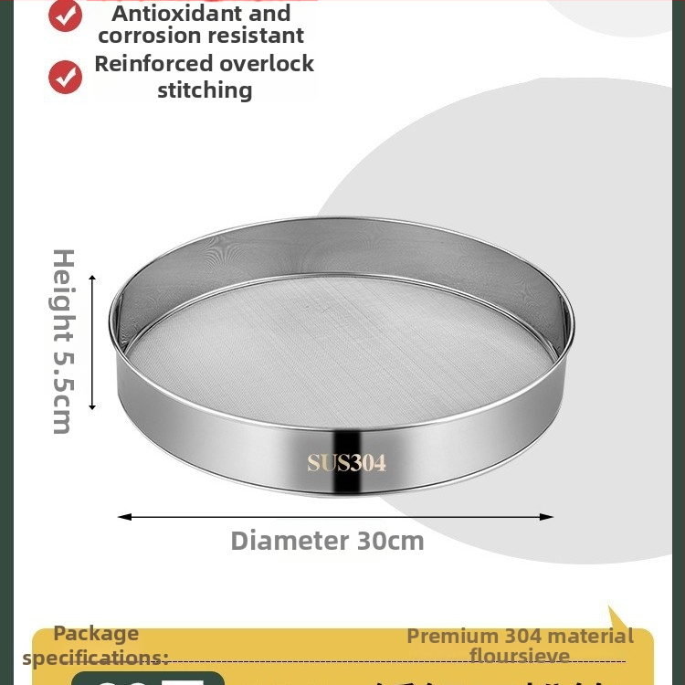 Sitko na múku z 304 nerezovej ocele s ultrajemnou sieťkou 40/60 na pečenie
