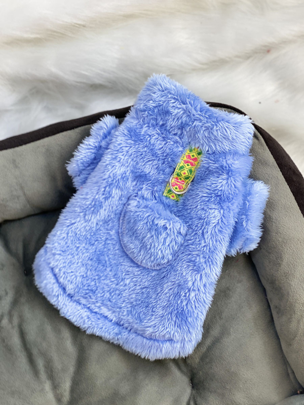 Poliesterska odjeća za kućne ljubimce za jesen/zimu, pliš, topla, casual stil, Beggar cat