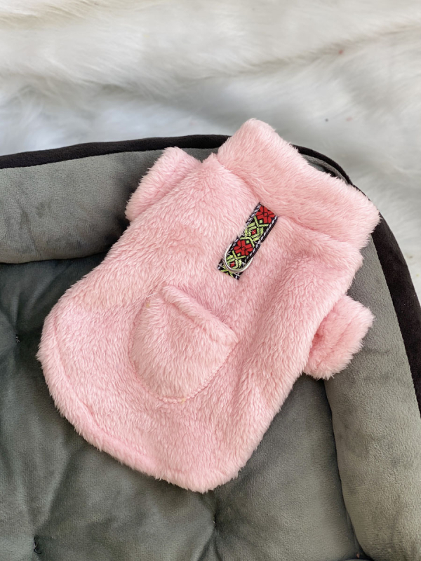 Poliesterska odjeća za kućne ljubimce za jesen/zimu, pliš, topla, casual stil, Beggar cat