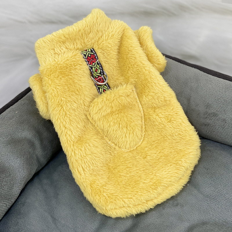 Poliesterska odjeća za kućne ljubimce za jesen/zimu, pliš, topla, casual stil, Beggar cat