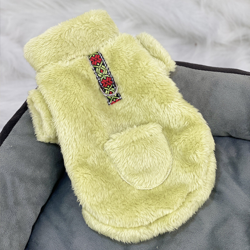 Poliesterska odjeća za kućne ljubimce za jesen/zimu, pliš, topla, casual stil, Beggar cat