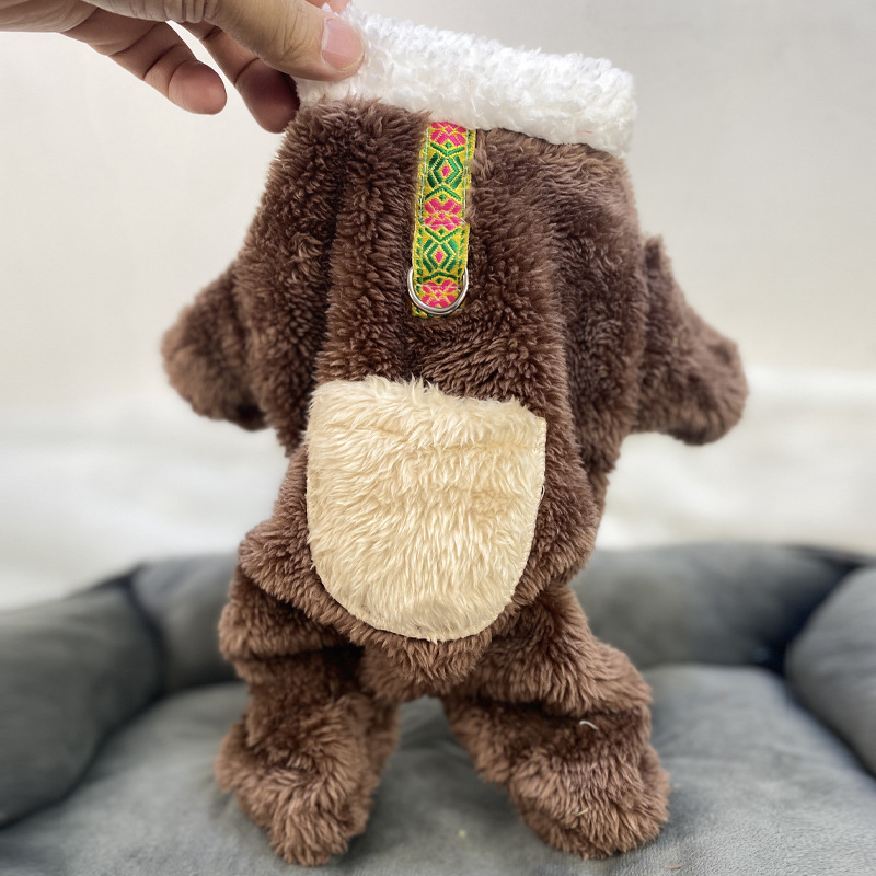 Poliesterska odjeća za kućne ljubimce za jesen/zimu, pliš, topla, casual stil, Beggar cat