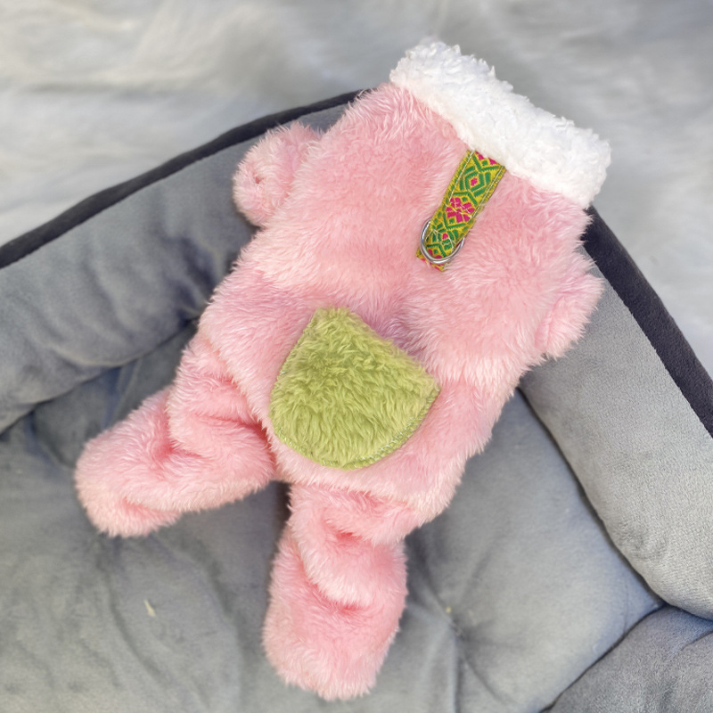 Poliesterska odjeća za kućne ljubimce za jesen/zimu, pliš, topla, casual stil, Beggar cat