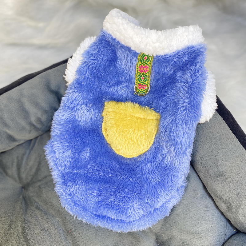 Poliesterska odjeća za kućne ljubimce za jesen/zimu, pliš, topla, casual stil, Beggar cat