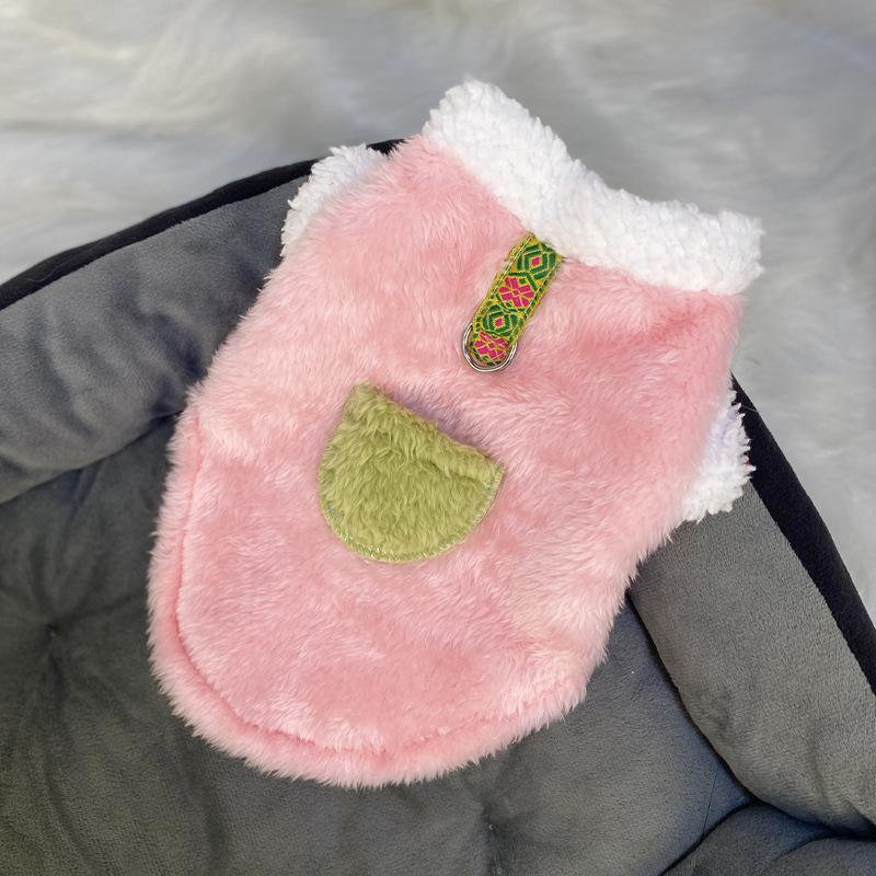 Poliesterska odjeća za kućne ljubimce za jesen/zimu, pliš, topla, casual stil, Beggar cat