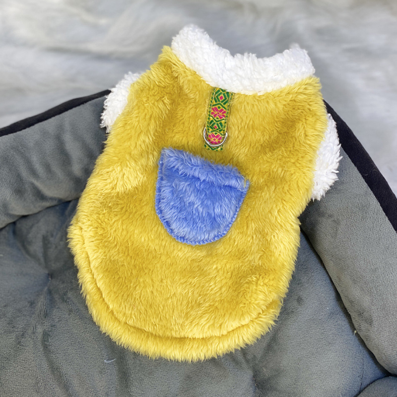 Poliesterska odjeća za kućne ljubimce za jesen/zimu, pliš, topla, casual stil, Beggar cat