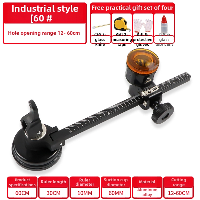 Ipari üveg körkörös nyílásvágó eszköz — körkivágó üveghez