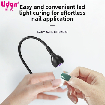 Stolná lampa na manikúru s nastaviteľným uhlom, 3W vysokovýkonná UV lampa na sušenie gélu na nechty, s klipom