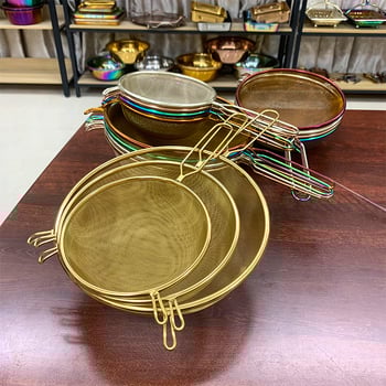 Sivă din oțel inoxidabil cu două urechi, plasă 30 mesh, filtru multipurpose pentru făină, lapte de soia și sucuri