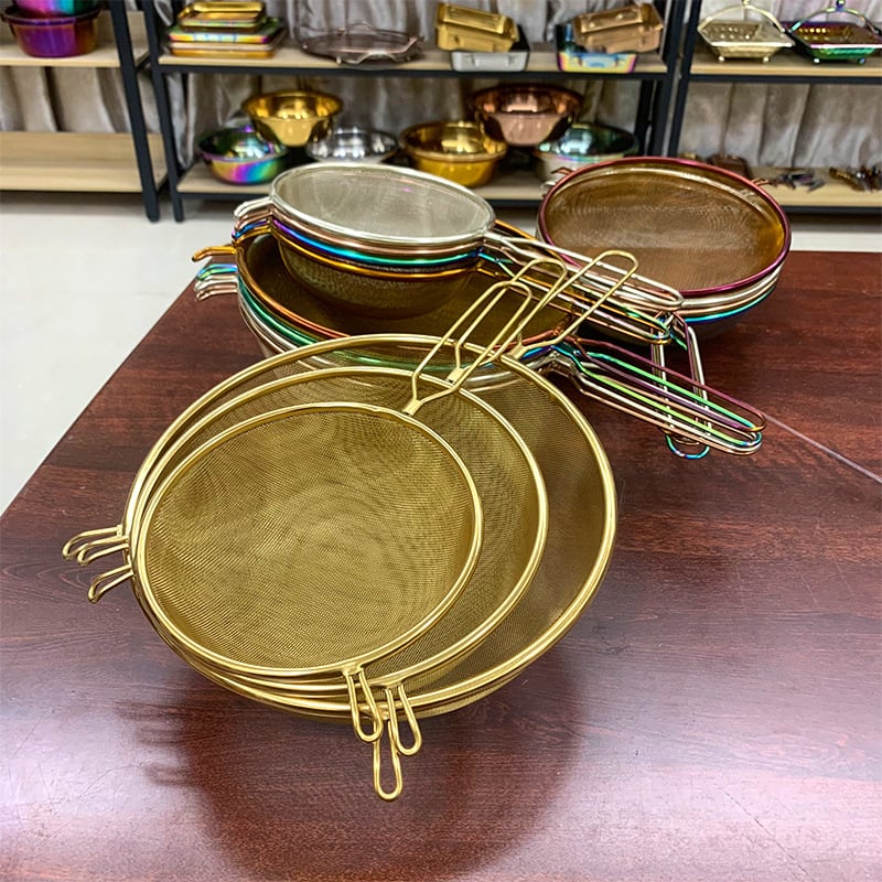 Sivă din oțel inoxidabil cu două urechi, plasă 30 mesh, filtru multipurpose pentru făină, lapte de soia și sucuri